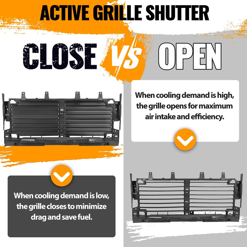 Active Radiator Grille Shutter For Chevy Silverado 1500 2019-2023 New ...