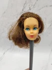 Vtg Barbie Brunette Doll Head Replacement Rooted Lashes