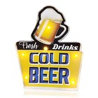 Metal Bar Sign, Vintage Metal Shop Light Up Signs Wall Decorations, Wall