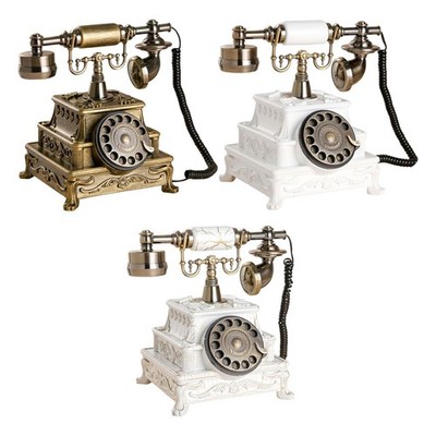 Retro-Telefon mit Schnur und Wahlwiederholung   ein Vintage-Telefon für