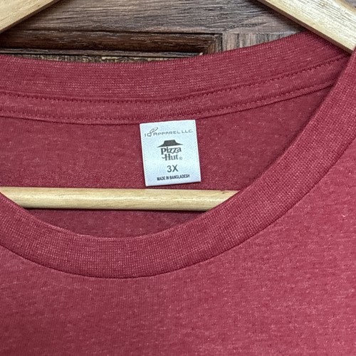 Camisa Pizza Hut 3XL Lámpara Retro Empleado Comida Rápida Roja De Colección Nueva - Imagen 4 de 5