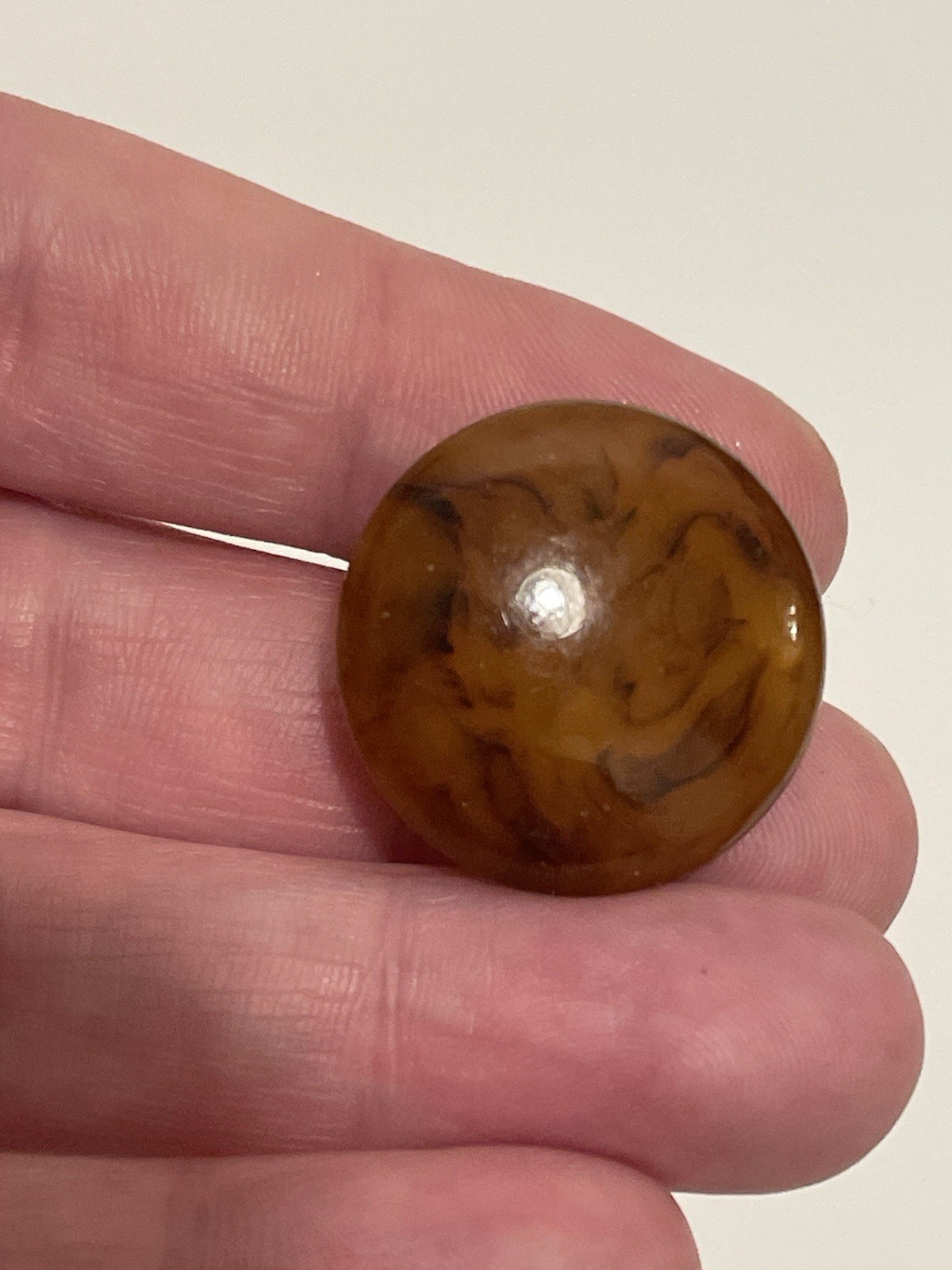 vintage tortoiseshell effect large plastic dome c… - image 10