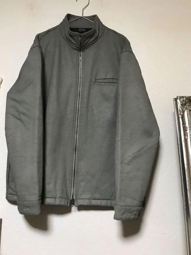 A.P.C. 90s France-Made Gray Coated Blouson Jacket Vintage L Excellent Condition - Picture 2 of 10