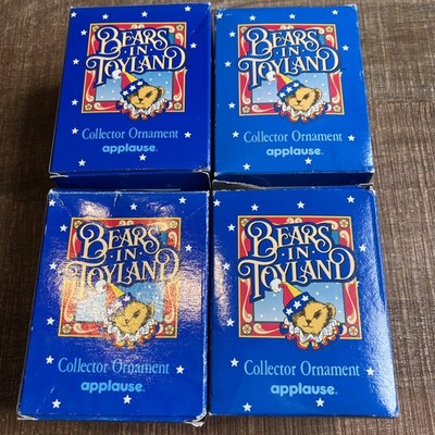 Applause Bears in Toyland   Set of 4 Boxed Collector Ornaments