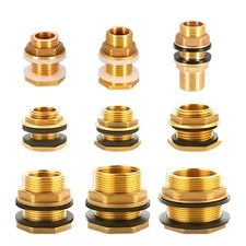 Brass Water Tank Outlet Fitting Flanged 1/2"-2"inch Connector Male/Female Extend