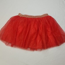 Red glitter tulle tutu skirt