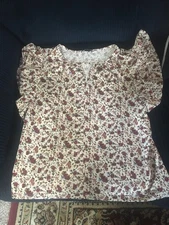 So Good For Life Womens Blouse Sz Medium Multicolored Floral