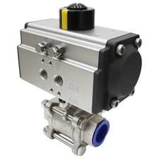 1in Pneumatic Actuated Ball Valve Double Acting Industrial Ball Valve 1000 PSI