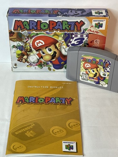 Mario Party (Nintendo 64 N64, 1999) Authentic Complete In Box Cleaned Tested - Picture 1 of 21