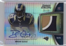 2012 Bowman Sterling Rookie Relic Prism Refractor /36 Brian Quick Auto RC