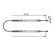 Bosch Handbremsseil hinten für Citroen Jumper Fiat Ducato Peugeot Boxer