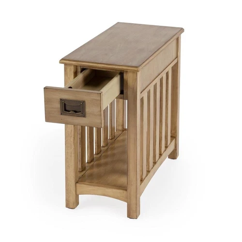 Butler Specialty Company Larina Shaker One Drawer Side Table - Antique Beige - Picture 4 of 8