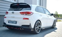 Seitenschweller Ansatz (Paar) Passend FüR Hyundai I30 Mk3 N Schwarz Matt
