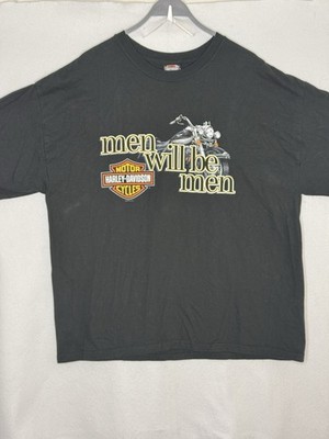 Vintage Harley Davidson Men Will Be Men Cotati California Mens Shirt Size 2XL