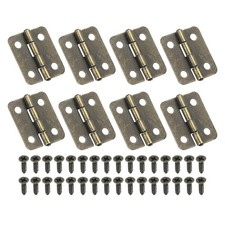 8 x Small Butt Hinges 3/4 Inch Mini Jewelry Box Hinge with Screw Brown