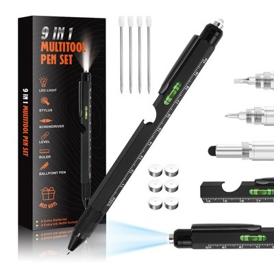 Cool Pen Gifts for Men - 9-in-1 Multi Tool Tech Pen Gadgets for Him, Personal...