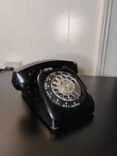 🔥Vintage Automatic Electric Black Rotary Dial Desk Phone 60s 70s Old School 