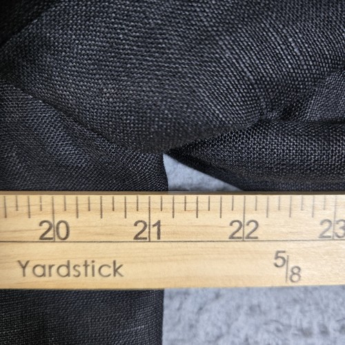 Harve Benard Blazer Women 12P Black Linen Blend Shoulder Pads Single Button - Picture 7 of 10