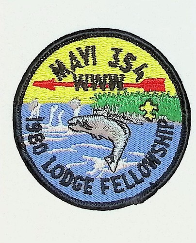 Mayi Lodge 354 Golden Empire CA 1980 Lodge Fellowship Patch BLK Bdr (PK1303) - Picture 1 of 2