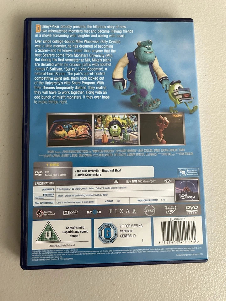Monsters University DVD 2013 - Image 2 of 3