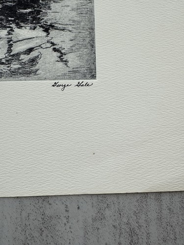 Original George Gale Signed Etching "Trying Out" Nautical Ship Art Print - Picture 8 of 8