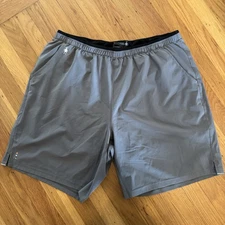 Smartwool Short Mens XL Gray Merino Wool Lined Reflective Performance Gym
