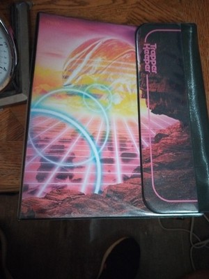 Mead Trapper Keeper Binder 1 Inch 3 Ring Portfolio Purple Galaxy Space W W!