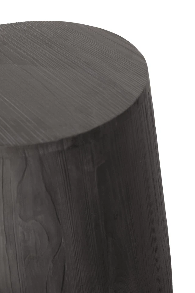 18" Ebony Solid Wood Round End Table - Image 4 of 4