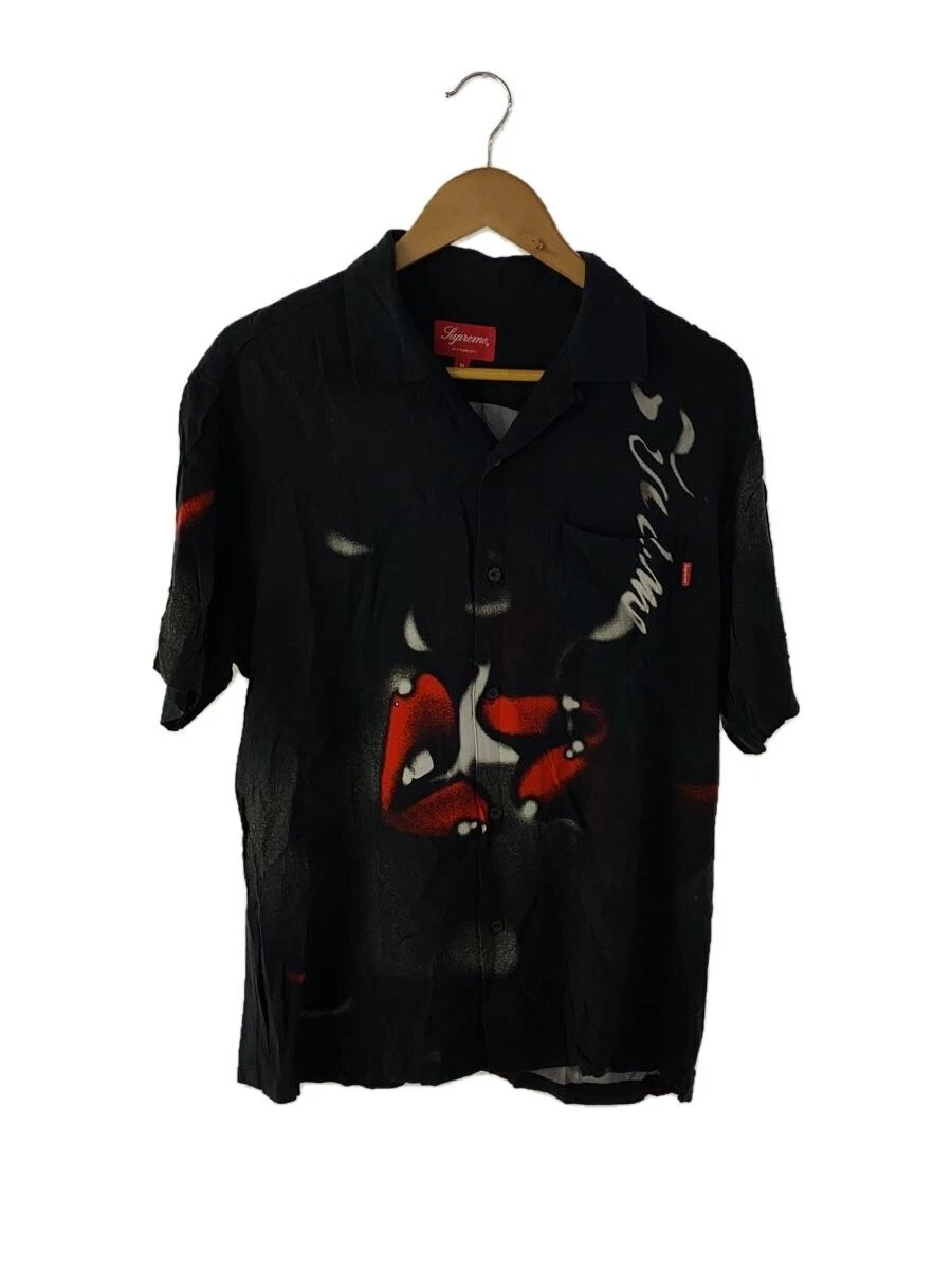 Supreme 20Fw/noir soufflé/chemise manches courtes/M/rayonne/noir/