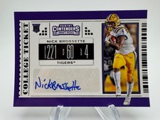 2019 Contenders Draft Picks NICK BROSSETTE Rookie College Ticket Auto #277 1