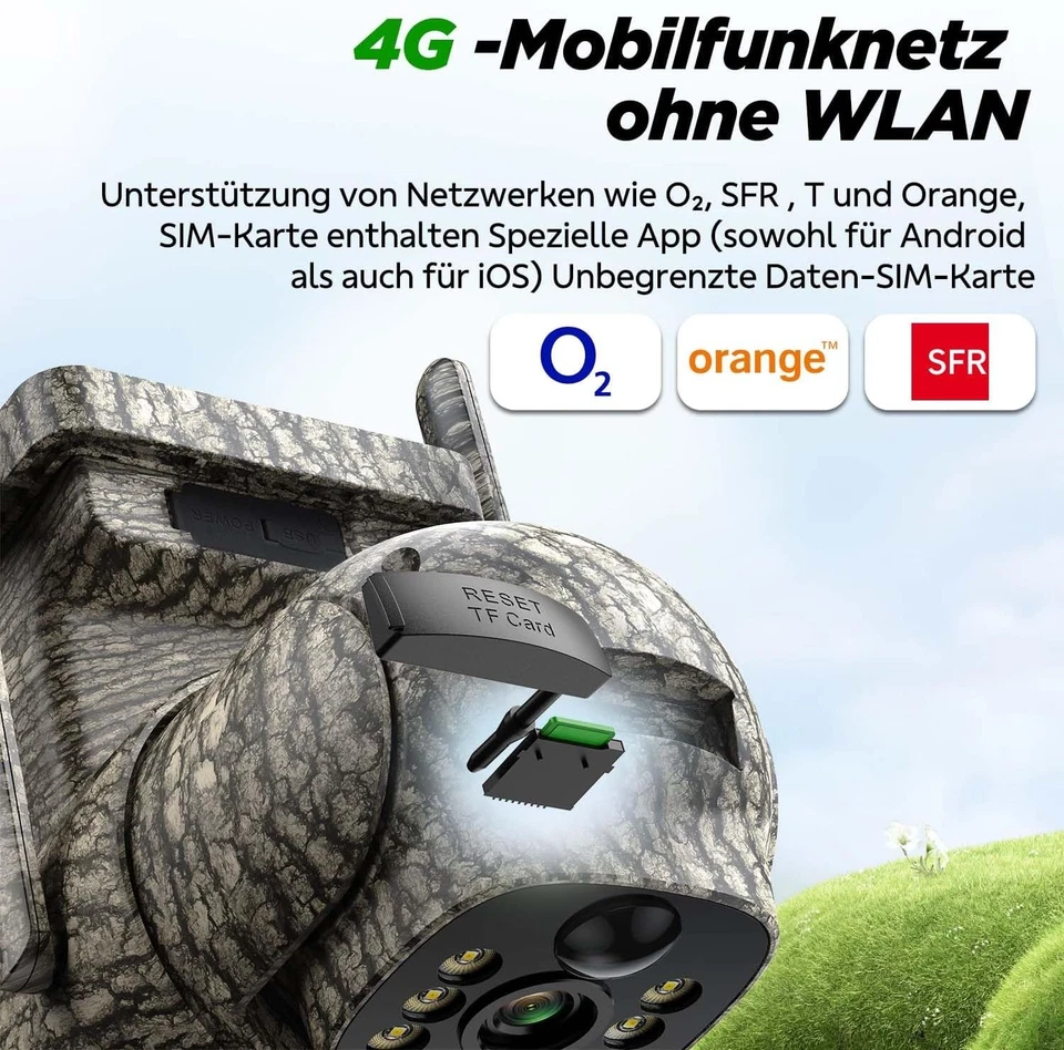 4G LTE Security Camera with SIM Card & Solar Panel Outdoor PTZ Camera Solar IP66 - Image 3 of 4