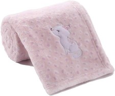 CREVENT 30''X40'' Cute Plush Cozy and Warm Fleece Baby Blanket 30"X40", Pink