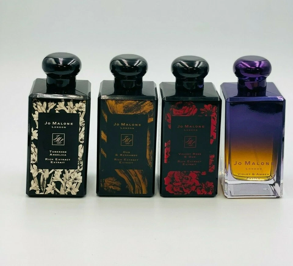 JO MALONE Violeta Ámbar, Terciopelo Rosa y Oud, Oud y Bergamota Colonia 3.4 OZ NUEVO Foto 2 de 2