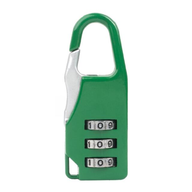 Mini 3 Digit Combination Padlock Zinc Alloy Travel Luggage Lock (Green) RAU