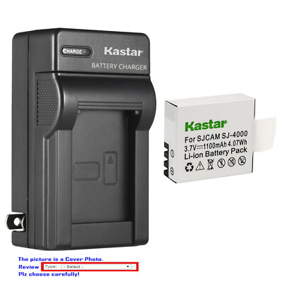Kastar Battery AC Wall Charger for Eken PG1050 Eko Full HD 1080p Wifi Camera