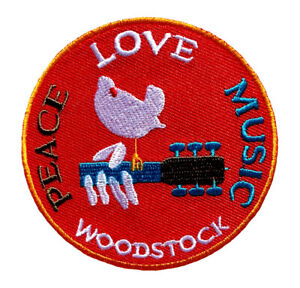 GUITAR MUSIC ROCK N ROLL LOVE PEACE HIPPIE BOHO  Embroidered Patch Iron Sew Logo