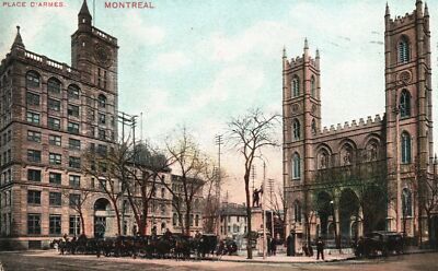 Place D'Armes Hotel Rooms & Suites Montreal Canada Antique Postcard 1906