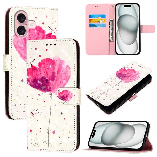 For iPhone 16 15 14 13 Pro Max Patterned Wallet Card Holder Leather Case Cover - Picture 9 of 34