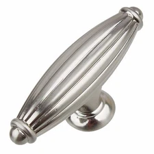 GlideRite 2-1/2" Satin Nickel Fluted Cabinet Hardware Knob - 4047-SN-1