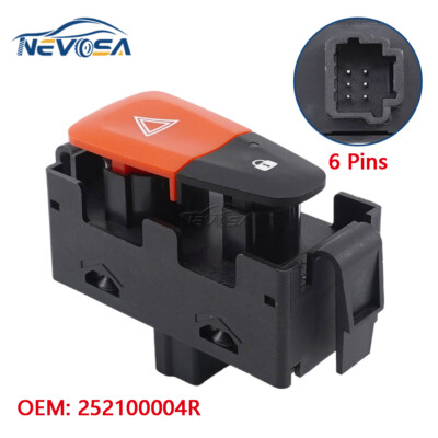 Warning Hazard Light Switch fit for Renault Megane MK 252100004R