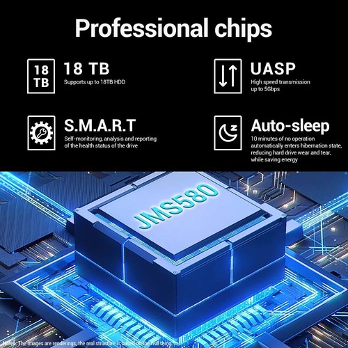 2.5 3.5 Inch SATA to USB 3.0 Tool Free External Hard Drive SSD Enclosure UASP - Afbeelding 12 van 39
