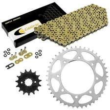 O-Ring Drive Chain & Sprockets Kit for Kawasaki KLR650 KL650 1987-1990 Gold