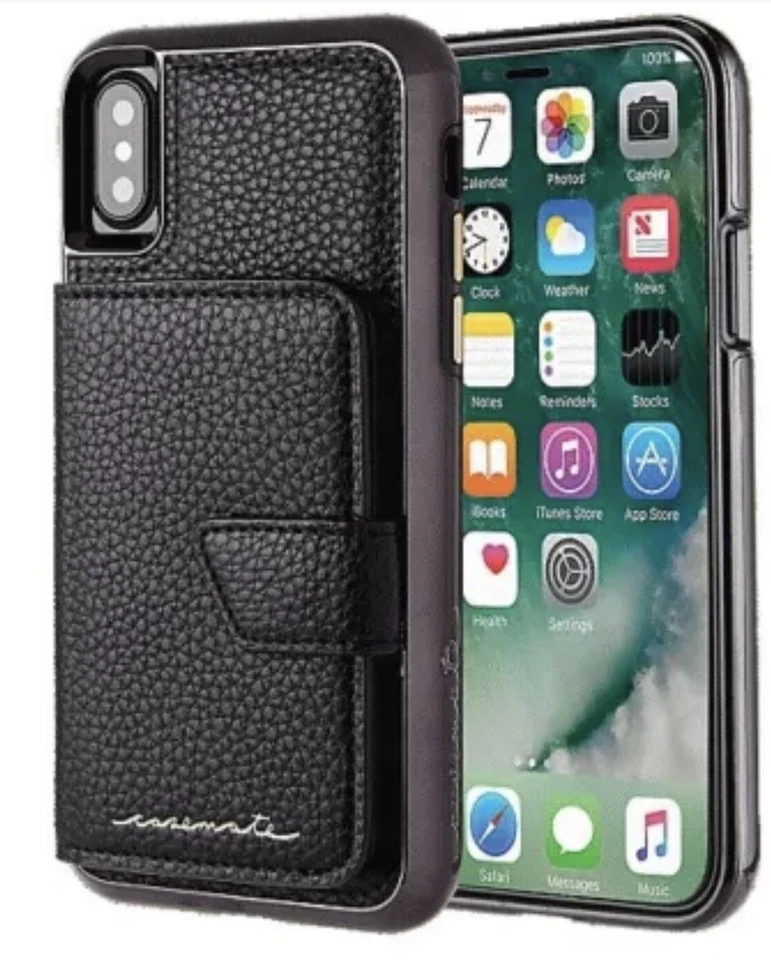 Case-Mate Compact Mirror Wallet Case for Apple iPhone X/XS - Black - Image 1 of 1