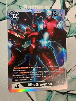 BlitzGreymon ST5-13 SR Digimon CCG | Machine Black Near Mint