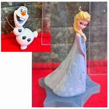  2 2014 Disney's Frozen Hallmark Keepsake Ornaments - Queen Elsa  Olaf NOS 