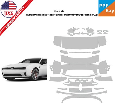 For Dodge Charger Daytona 2024-2025 Front Paint Protection Film PreCut Kit PPF