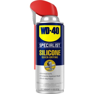 WD-40 Specialist Silicone Quick-Drying Waterproofs Protects Against Rust 11oz