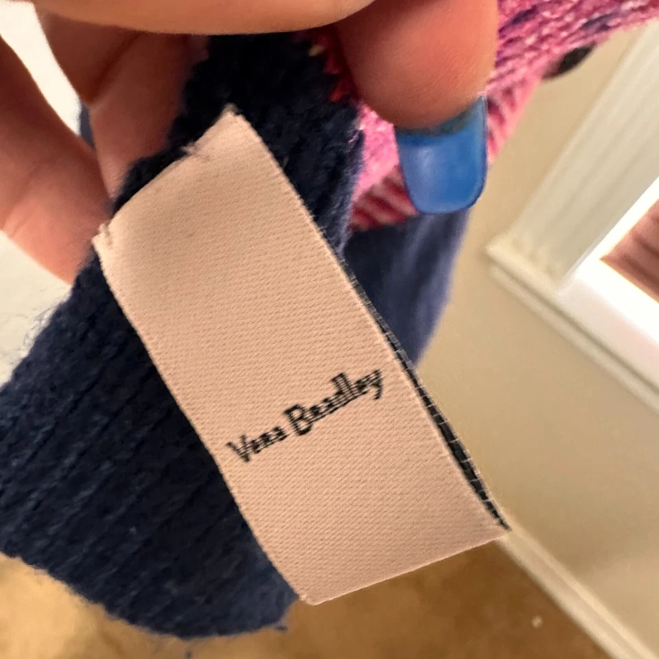 Vera Bradley 12 x 73 Multi Colored navy blue Paisley Design  Scarf/Wrap/Shawl - Image 3 of 4