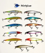 SLICKLINE 110 mm Diving Rattling Minnow Jerkbait Fishing Lure Tackle 11 COLORS