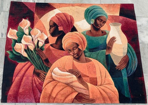 Vintage French Tapestry Amazing Pictorial Wall Decor Tapestry 3x4 ft Free Ship